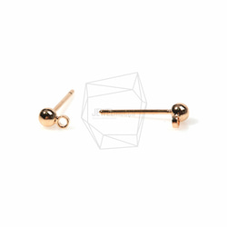 ERG-144-G【6個入り】ボールスタッドピアス,Ball Stud Earrings/5mm x 15mm 2枚目の画像