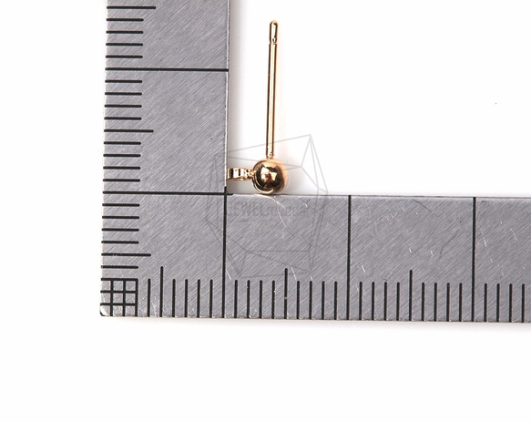 ERG-144-G【6個入り】ボールスタッドピアス,Ball Stud Earrings/5mm x 15mm 5枚目の画像