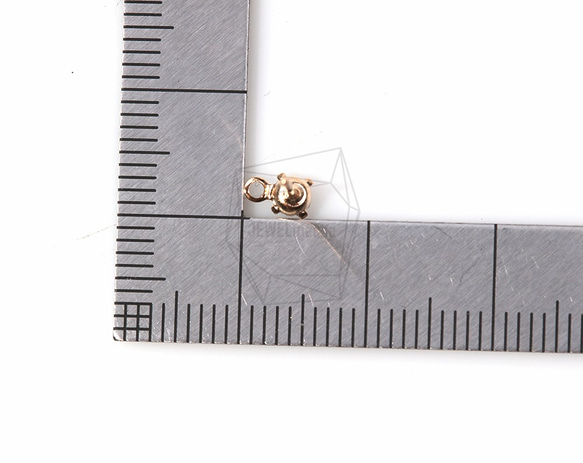 ERG-145-G【4個入り】キュービックスタッドピアス,Cubic Stud Earrings/4mm x 5mm 5枚目の画像