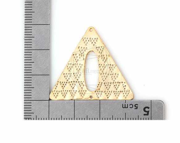 PDT-603-MG [4個]紋理的三角形吊飾，紋理的三角形吊飾 第5張的照片