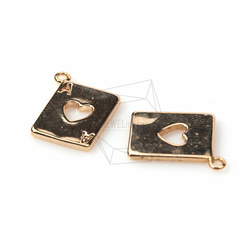 PDT-613-G【2個入り】エースハートカードペンダント,Ace Heart Card Shape Pendant 3枚目の画像