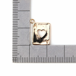 PDT-613-G【2個入り】エースハートカードペンダント,Ace Heart Card Shape Pendant 5枚目の画像