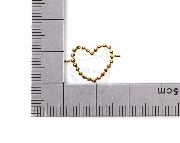 CNT-093-G【4個入り】ハートペンダント,Tiny Textured Heart Pendant 5枚目の画像