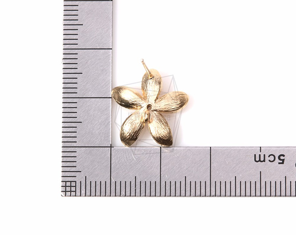 ERG-166-MG [2個]花刺穿，寶石花耳貼 第5張的照片