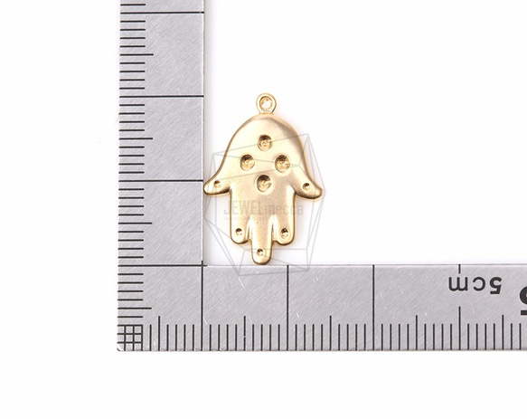 PDT-674-MG【4個入り】ハムサハンドペンダント,Textured Hansa Hand Pendant 5枚目の画像