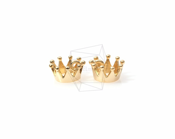 PDT-668-MG【4個入り】クラウンペンダント,Tiny Crown Pendant 1枚目の画像