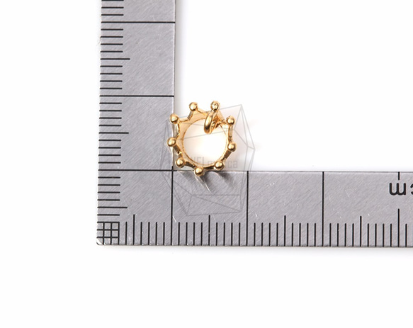 PDT-668-MG【4個入り】クラウンペンダント,Tiny Crown Pendant 5枚目の画像