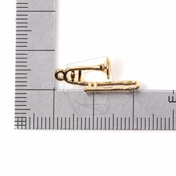 PDT-684-G【2個入り】トロンボーンチャーム,Trombone Charm/22mm x 8mm 5枚目の画像