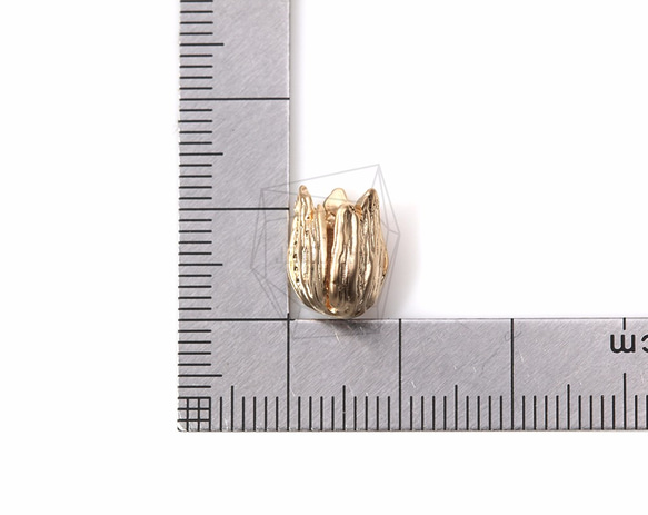 PDT-691-MG [4個]鬱金香鱗莖吊飾，鬱金香鱗莖吊飾/ 9mm x 12mm 第5張的照片