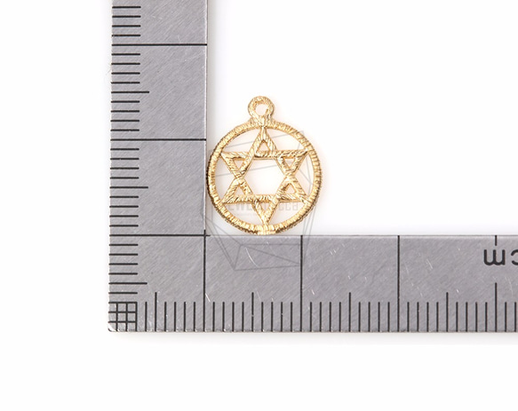 PDT-699-MG【4個入り】サークルスターペンダント, Circle Star Pendant/12mm x 12m 5枚目の画像