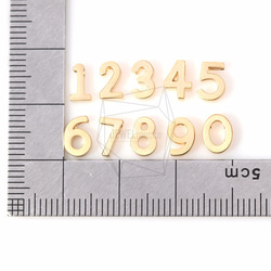 PDT-695-MG [2個]數字“ 1〜0”，數字吊墜（1〜0）/ 5mm X 8mm 第5張的照片