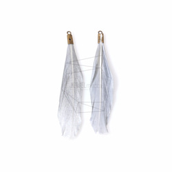 BSC-044-G【5個入り】ダックフェザーチャーム,Gray Color Duck Feather Charm 3枚目の画像