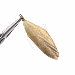 BSC-045-G【5個入り】ダックフェザーチャーム,Gold Color Duck Feather Charm 4枚目の画像