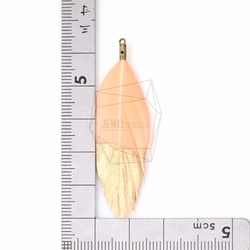 BSC-050-G【5個入り】ダックフェザーチャーム,Gold Dipped Duck Feather Charm 5枚目の画像