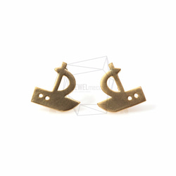 ERG-181-MG【2個入り】ボートピアス,Sail Boat Earring Post/9mm x 8mm 1枚目の画像