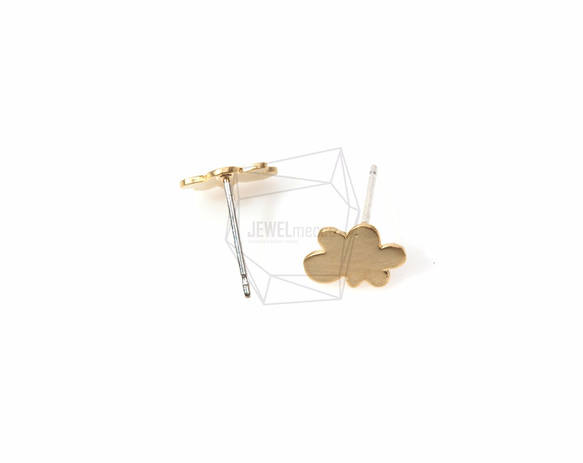 ERG-192-MG【2個入り】クラウドアウトラインピアス,Cloud Outline Earring Post 3枚目の画像