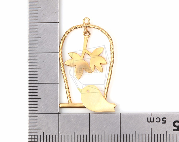 PDT-715-MG【2個入り】バードケージペンダント,Bird in Cage Pendant 5枚目の画像