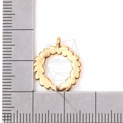 ERG-196-MG【2個入り】リースピアス,Wreath Earring Post/15mm x 15mm 5枚目の画像