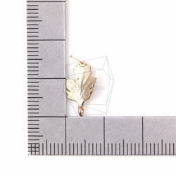 ERG-199-MG【2個入り】リーフピアス,Leaf Earring Post/8mm x 13mm 5枚目の画像