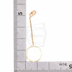 ERG-207-G [4件]鍊式耳環，圓形鏈狀耳環 第5張的照片