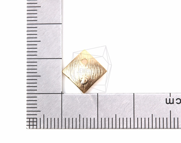 ERG-204-MG [2 件] 彎曲鑽石耳環，彎曲矩形耳環柱 第5張的照片