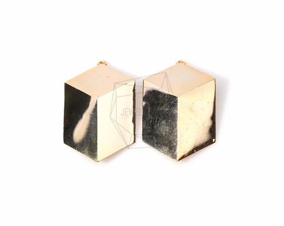 PDT-775-G【2個入り】アブストラクトキューブペンダント,Abstract Cube Pendant 2枚目の画像