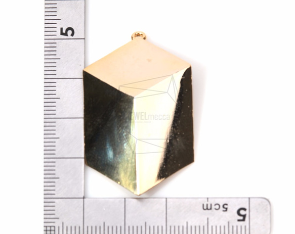 PDT-775-G [2個]抽象立方體吊墜，抽象立方體吊墜 第5張的照片