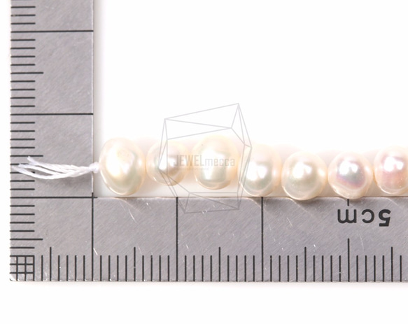 PEA-003-C【1Roll】淡水パール,Cream Fresh Water Pearl 5枚目の画像