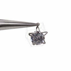 PDT-860-MR【4個入り】3D キュービックスター,Cubic in 3D star pendant 4枚目の画像