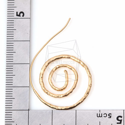 ERG-226-MG【2個入り】スワールワイヤーピアス, Swirly Textured Wire Earring 5枚目の画像