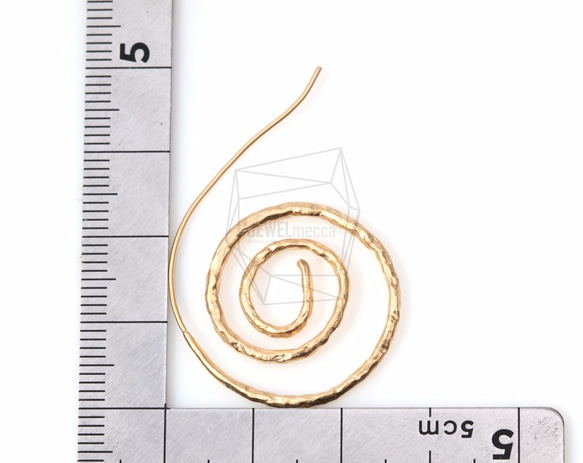 ERG-226-MG【2個入り】スワールワイヤーピアス, Swirly Textured Wire Earring 5枚目の画像