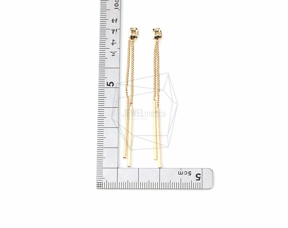 ERG-141-G【4 件】雙棒耳環 後背 第5張的照片