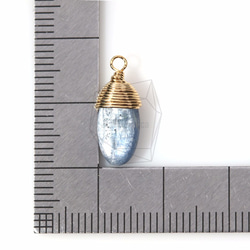 STO-003-K【2個入り】ワイアードカイヤナイトストーン,Wired Kyanite Stone Pendant 5枚目の画像