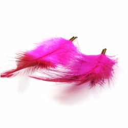 BSC-054-G【5個入り】フェザーチャーム,Pink Feather Charm/30mm x 70mm 3枚目の画像