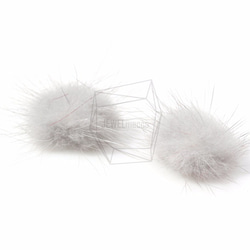 BSC-058-G【4個入り】ミンクファーグレー,mini Mink Ball(gray) 2枚目の画像