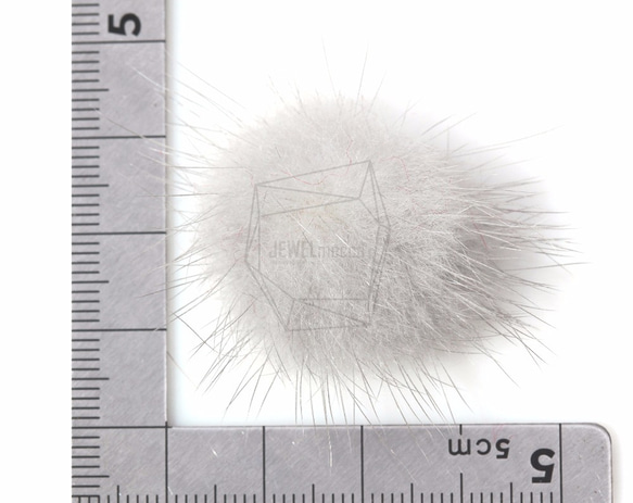 BSC-058-G【4個入り】ミンクファーグレー,mini Mink Ball(gray) 5枚目の画像