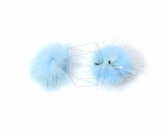 BSC-062-G【4個入り】ミンクファースカイブルー,mini Mink Ball(Sky Blue) 3枚目の画像