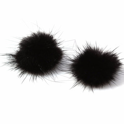 BSC-065-G【4個入り】ミンクファーブラック,mini Mink Ball(Black) 2枚目の画像