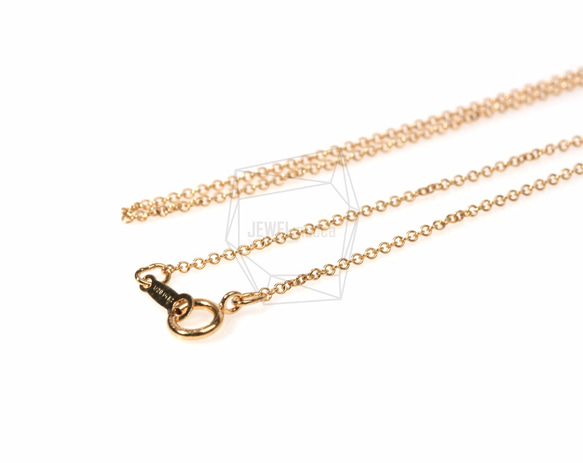 CHN-008-G【1個入り】14KGFネックレスチェーン,Gold Filled Chain with clasp 1枚目の画像