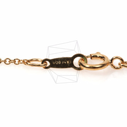 CHN-008-G【1個入り】14KGFネックレスチェーン,Gold Filled Chain with clasp 5枚目の画像