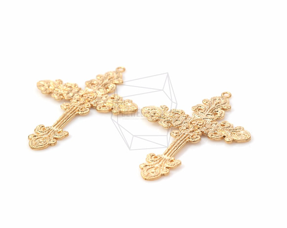 PDT-849-MG【2個入り】クロスペンダント,Cross Pendant/39mm x 55mm 2枚目の画像