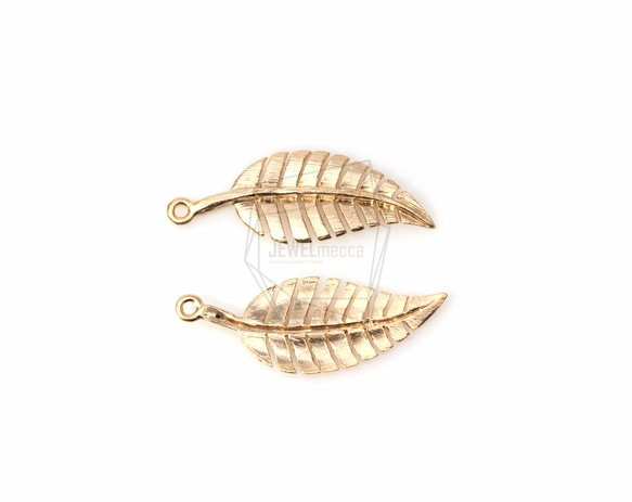 PDT-851-MG【4個入り】リーフペンダント,Leaf Pendant/ 12mm x 32mm 2枚目の画像