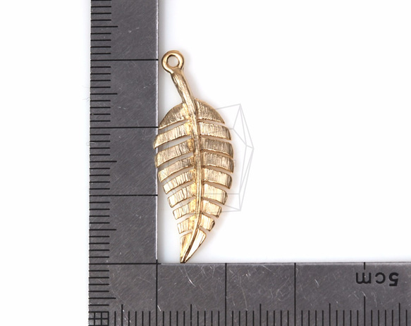 PDT-851-MG【4個入り】リーフペンダント,Leaf Pendant/ 12mm x 32mm 5枚目の画像