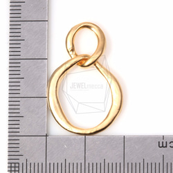 PDT-853-MG【4個入り】ダブルリングペンダント,Double ring Pendant 5枚目の画像