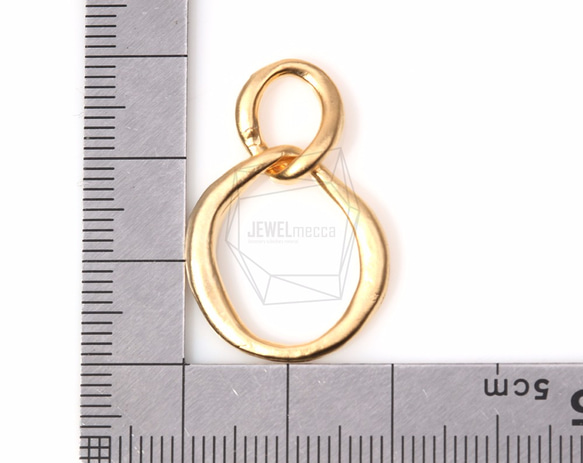 PDT-853-MG【4個入り】ダブルリングペンダント,Double ring Pendant 5枚目の画像