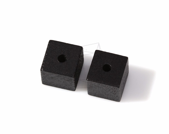 BSC-089-G【5個入り】キューブウッドビーズ,Cube Wooden Beads /15mm x 15mm 2枚目の画像