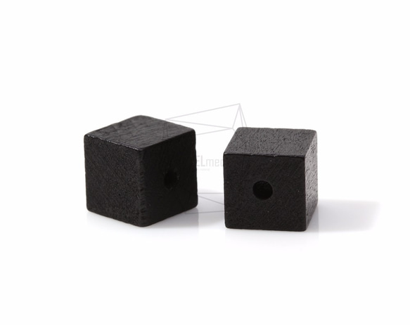 BSC-089-G【5個入り】キューブウッドビーズ,Cube Wooden Beads /15mm x 15mm 3枚目の画像