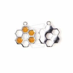 PDT-820-R【2個入り】ハニカムフラワーペンダント,Honey Comb Flower Pendant 3枚目の画像