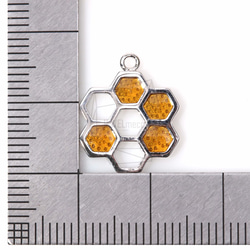 PDT-820-R【2個入り】ハニカムフラワーペンダント,Honey Comb Flower Pendant 5枚目の画像