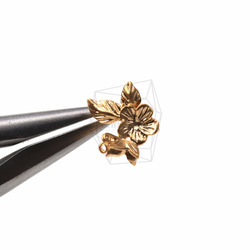 ERG-214-MG【2個入り】フラワーピアス,Flower Ear post/ 11mm x 12mm 4枚目の画像